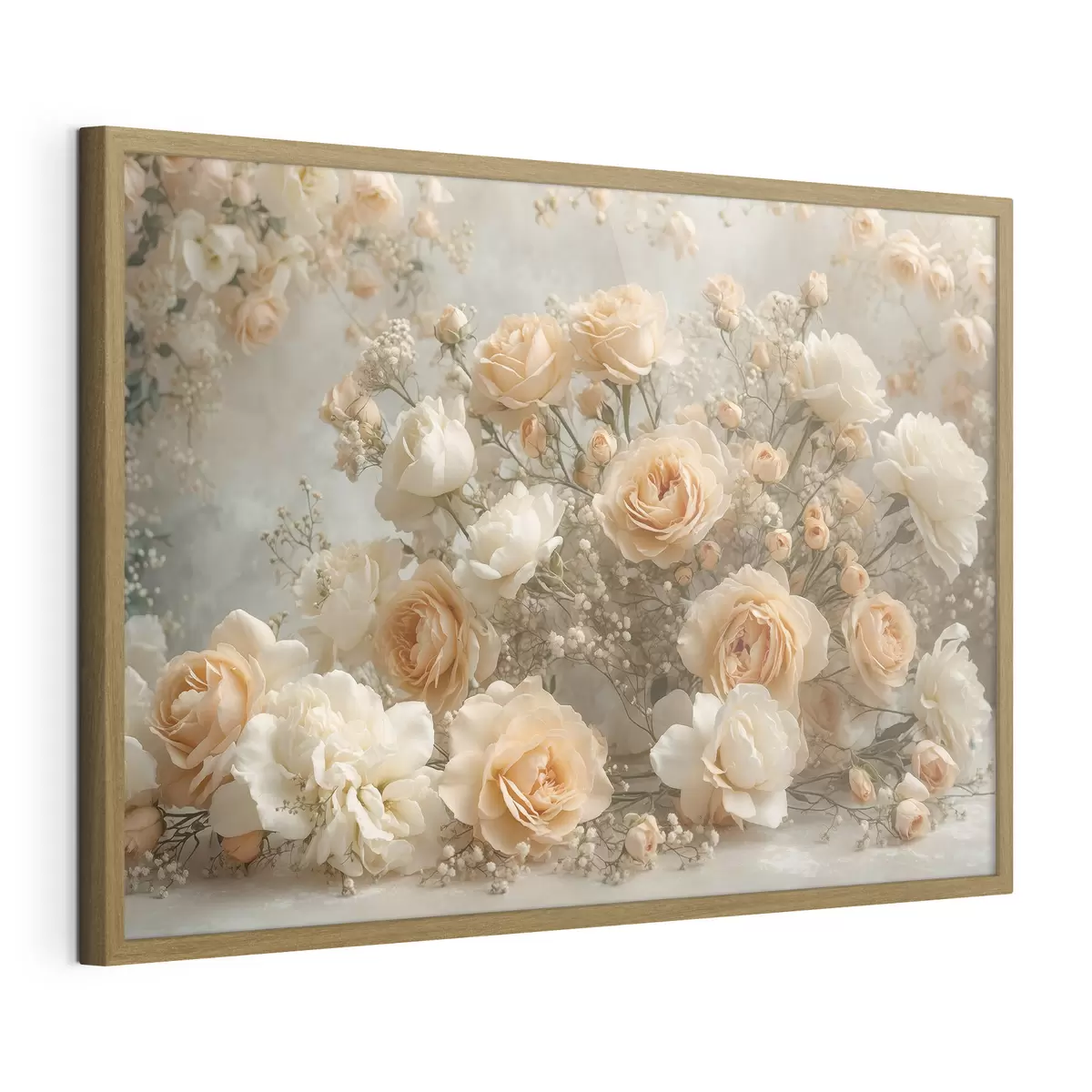 Poster Delicadas rosas color crema en un arreglo grande f47279
