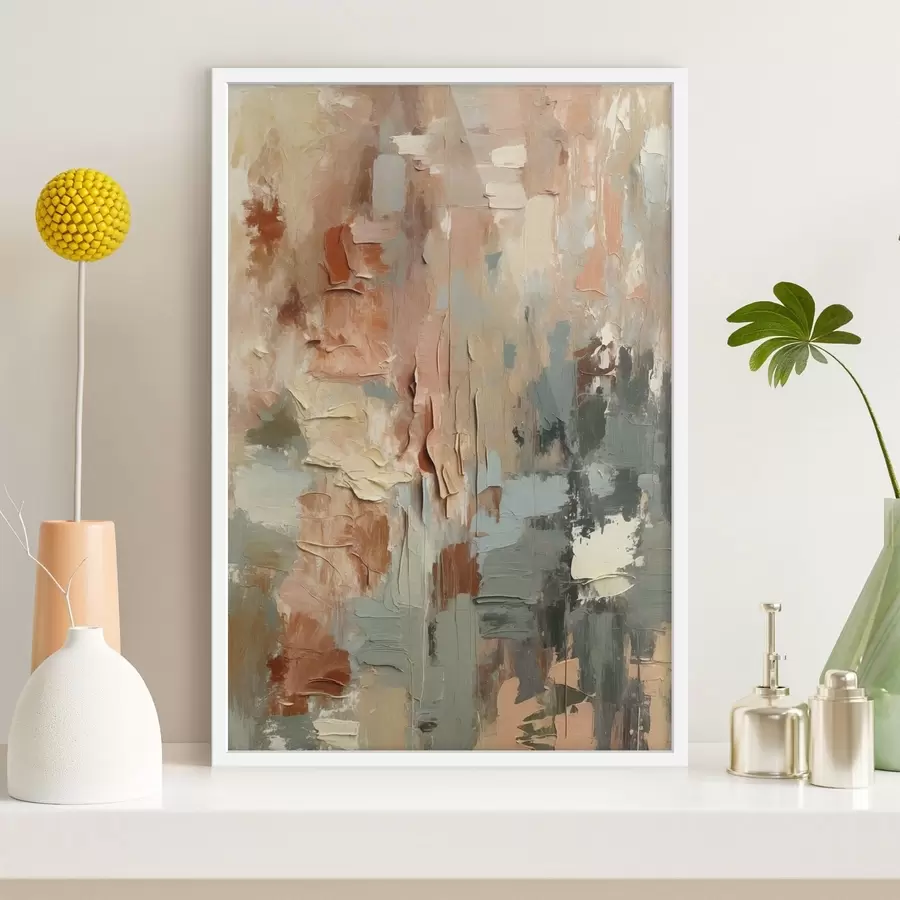 murales de pared Pinceladas texturizadas en tonos pastel mezclados f47754