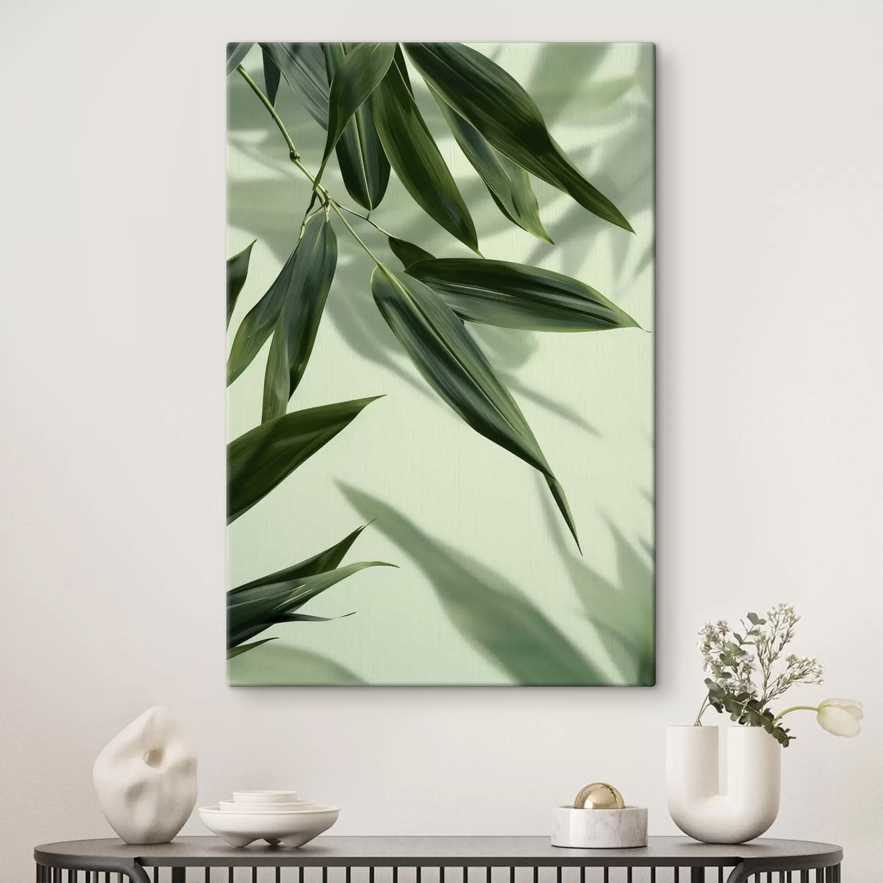 murales de pared Hojas de bambú s47814