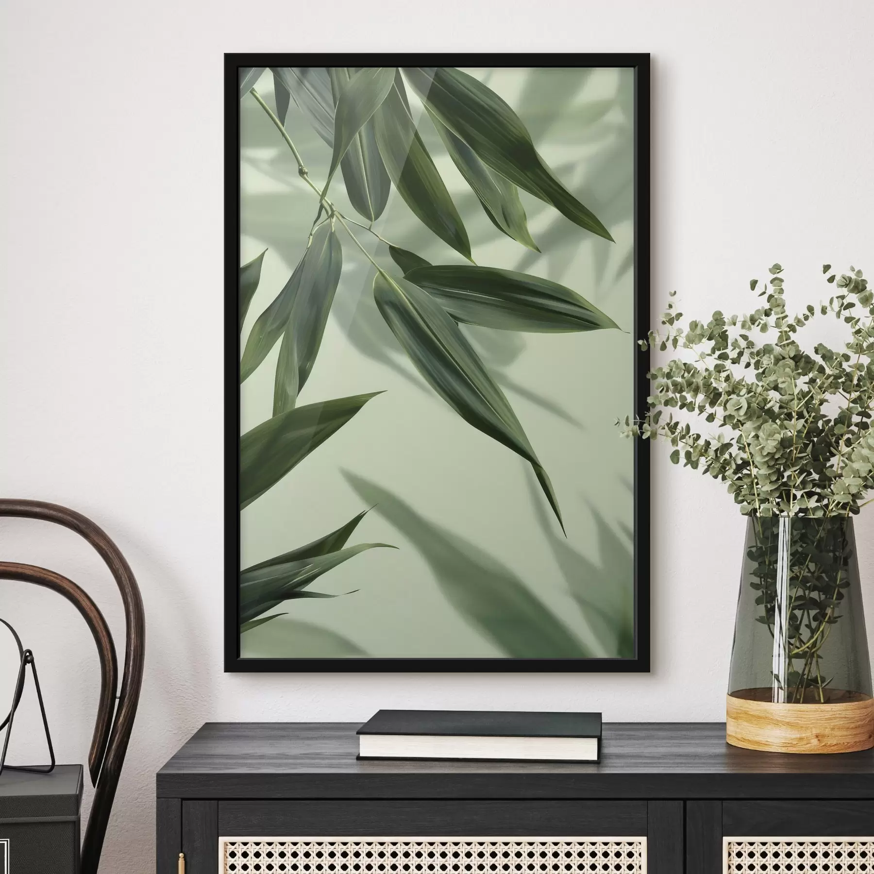 murales de pared Hojas de bambú f47814