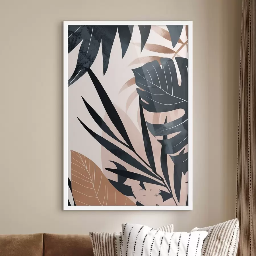 murales de pared Variedad de hojas tropicales f47822