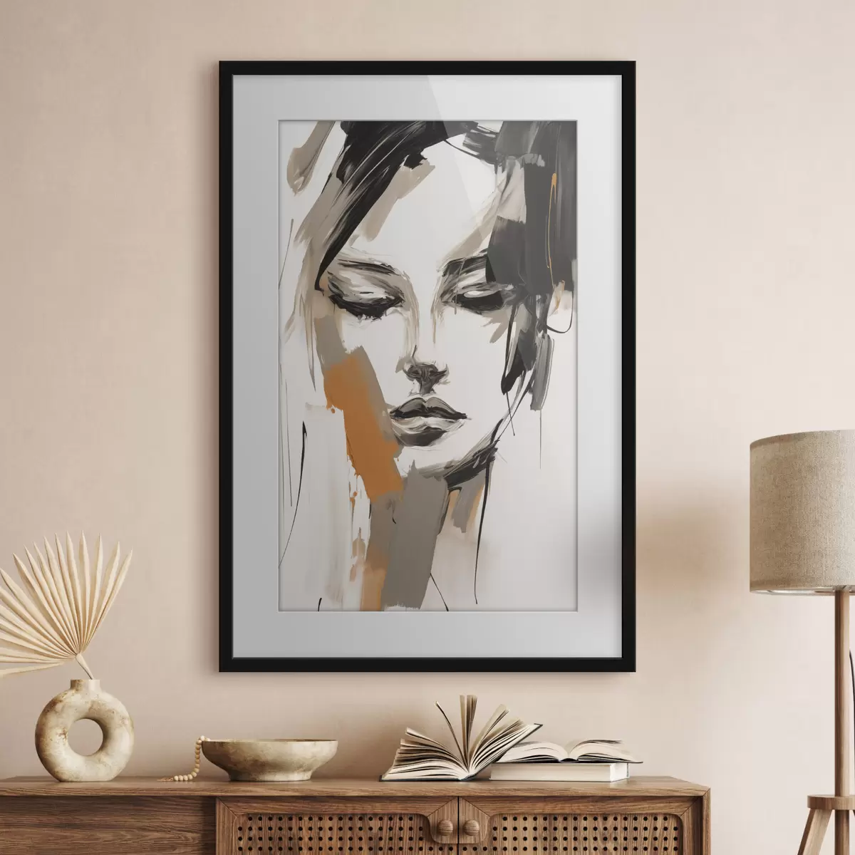 Poster Retrato abstracto de una niña f47801