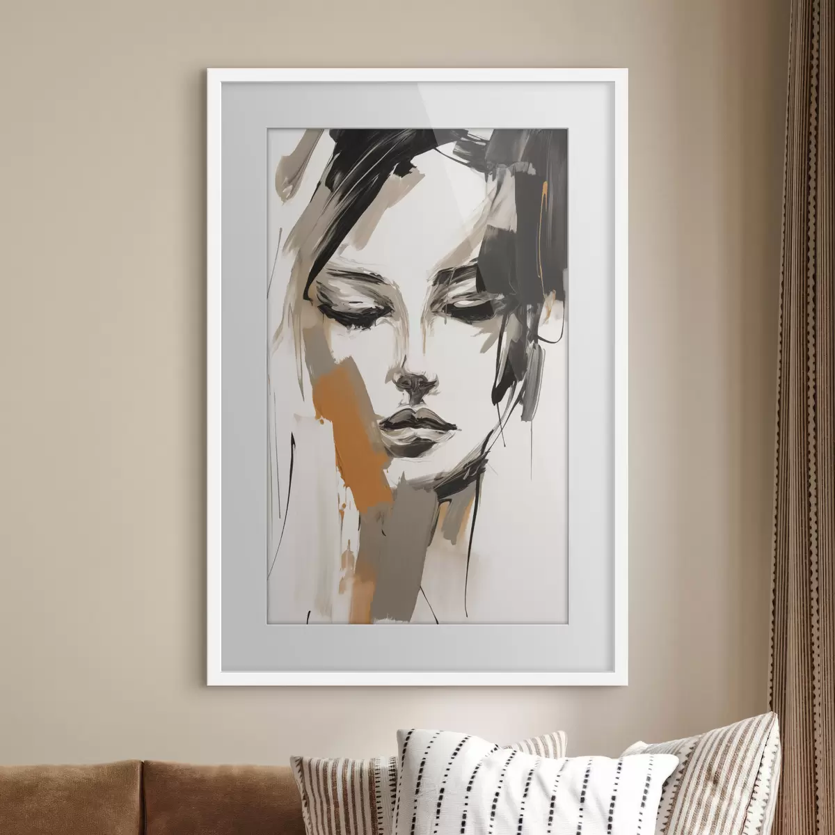 Poster Retrato abstracto de una niña f47801
