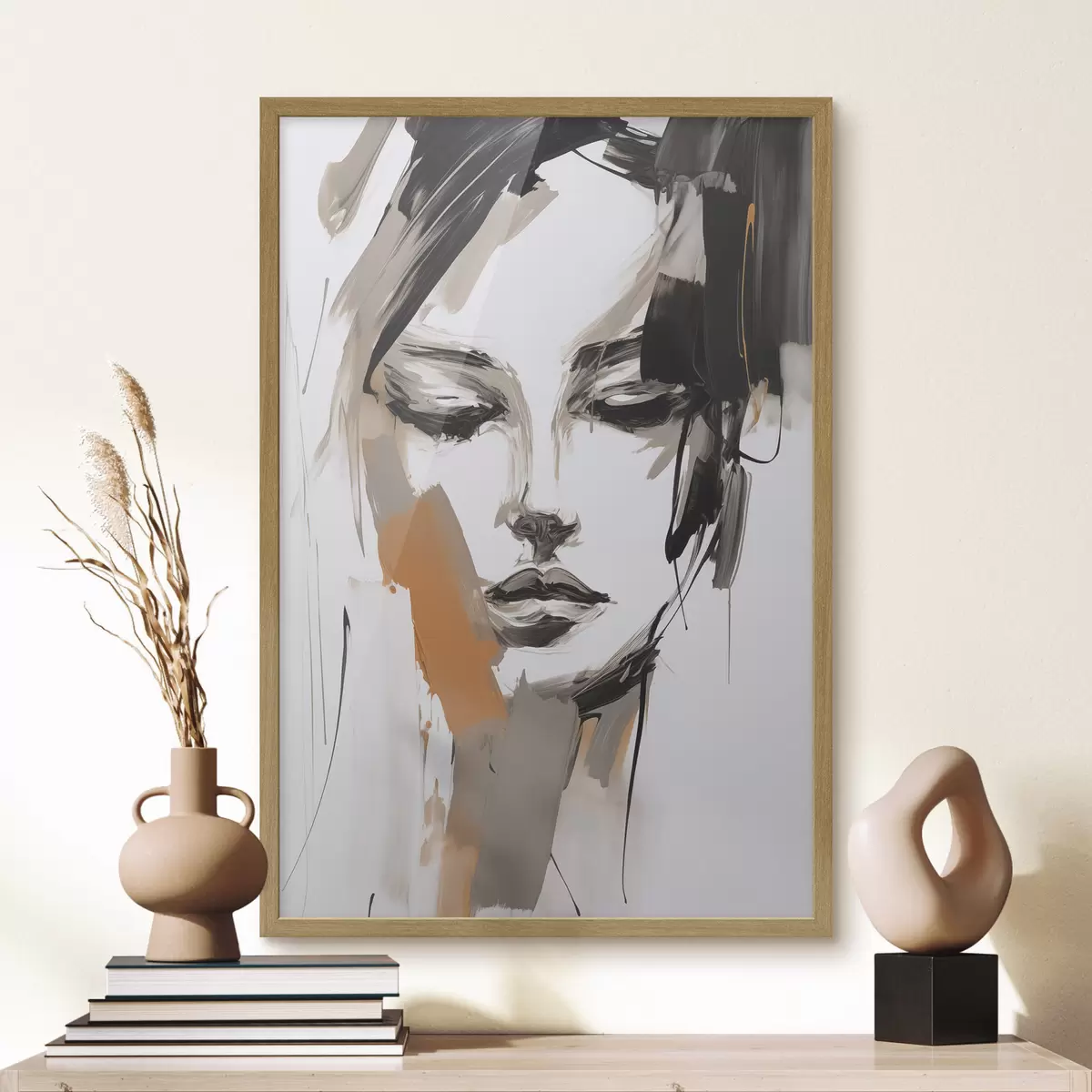 Poster Retrato abstracto de una niña f47801