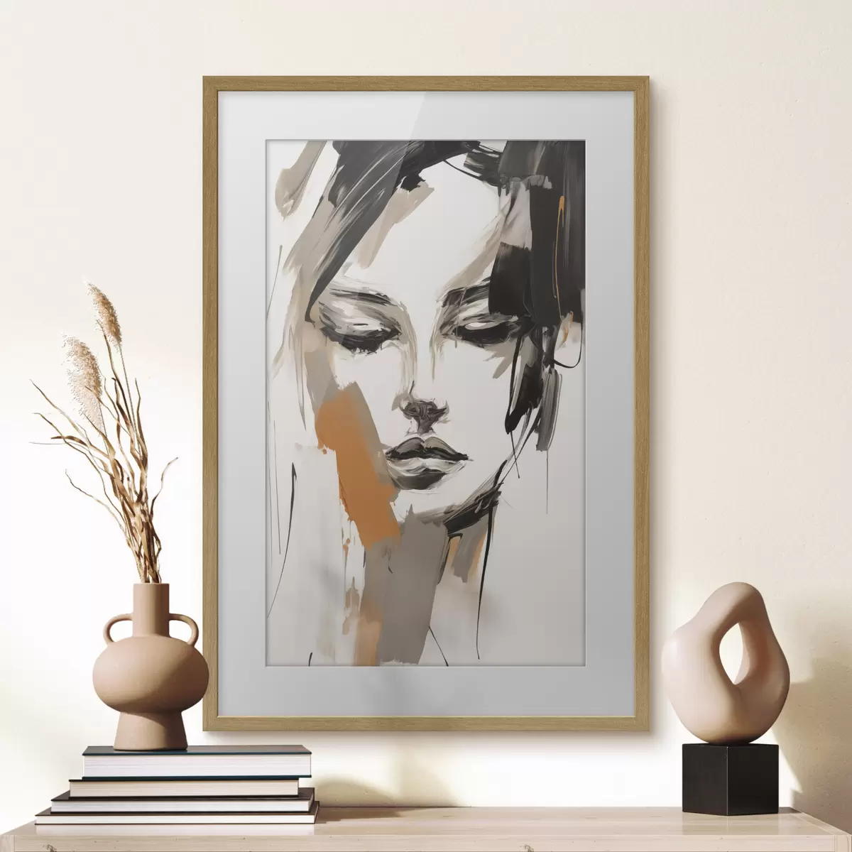 Poster Retrato abstracto de una niña f47801