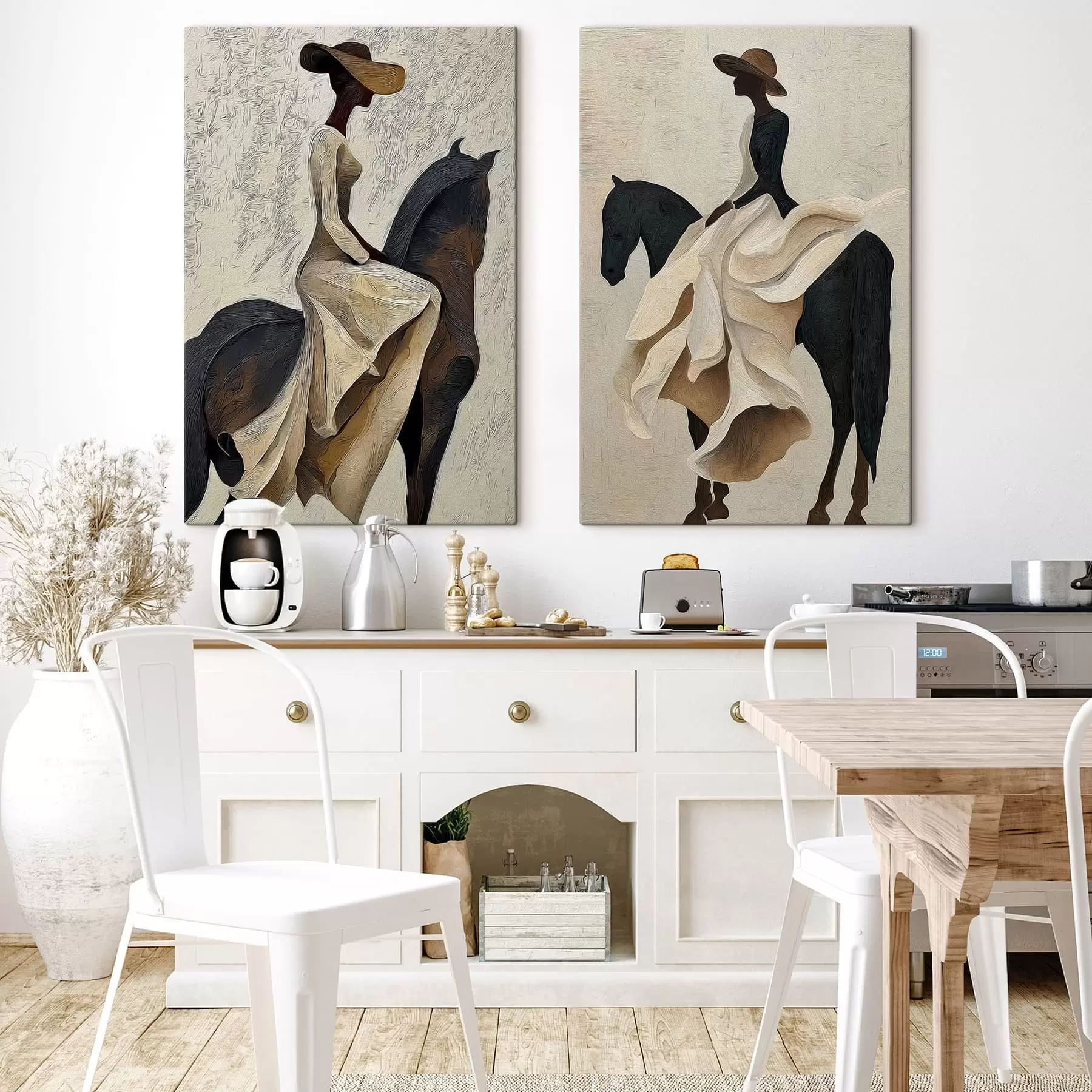 murales de pared Mujer a caballo. m30013