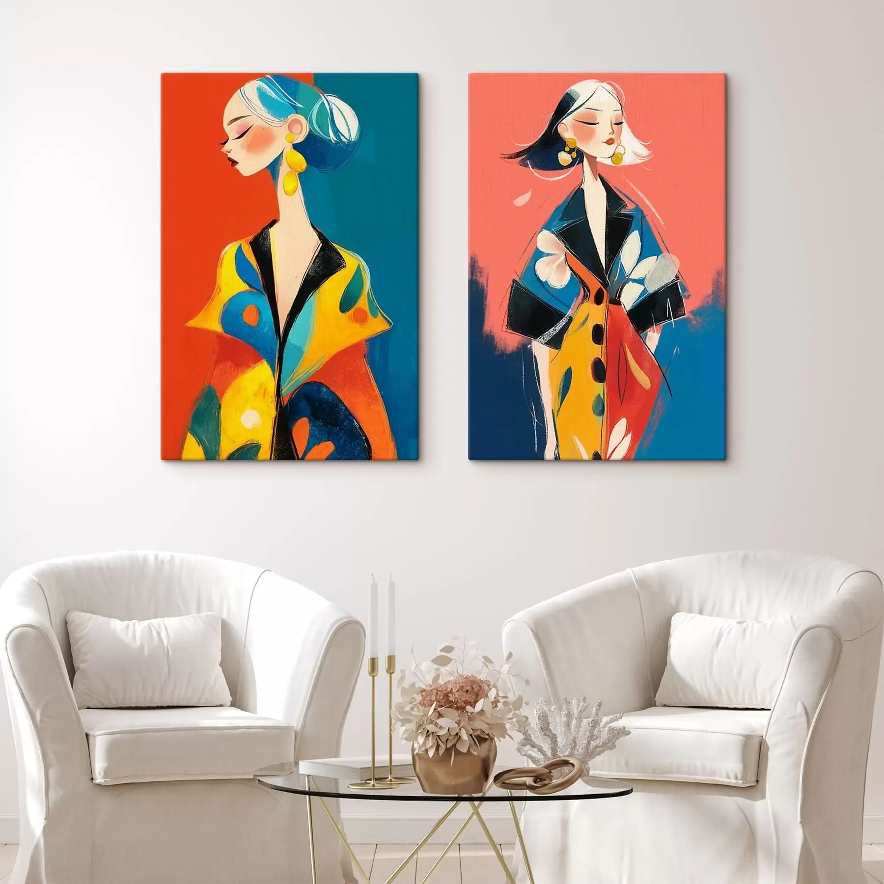 murales de pared Retrato femenino de moda m30014