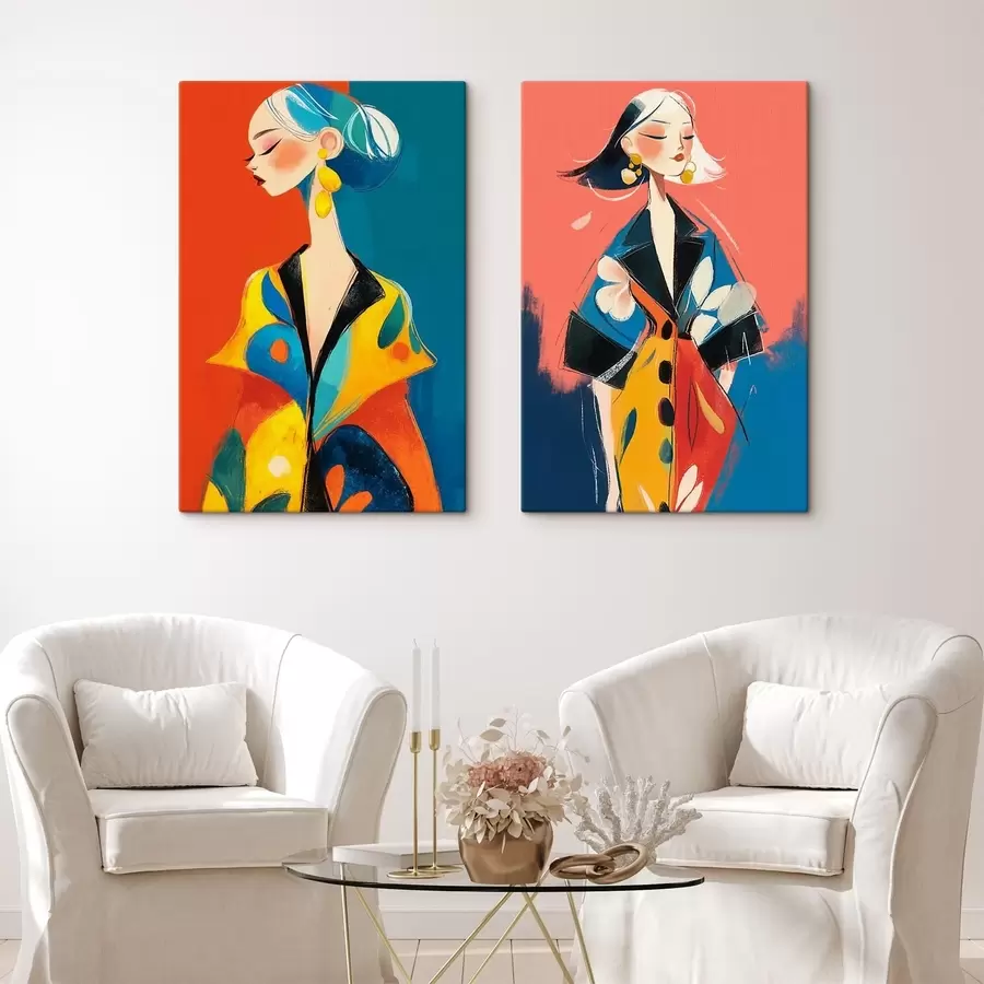 murales de pared Retrato femenino de moda m30014