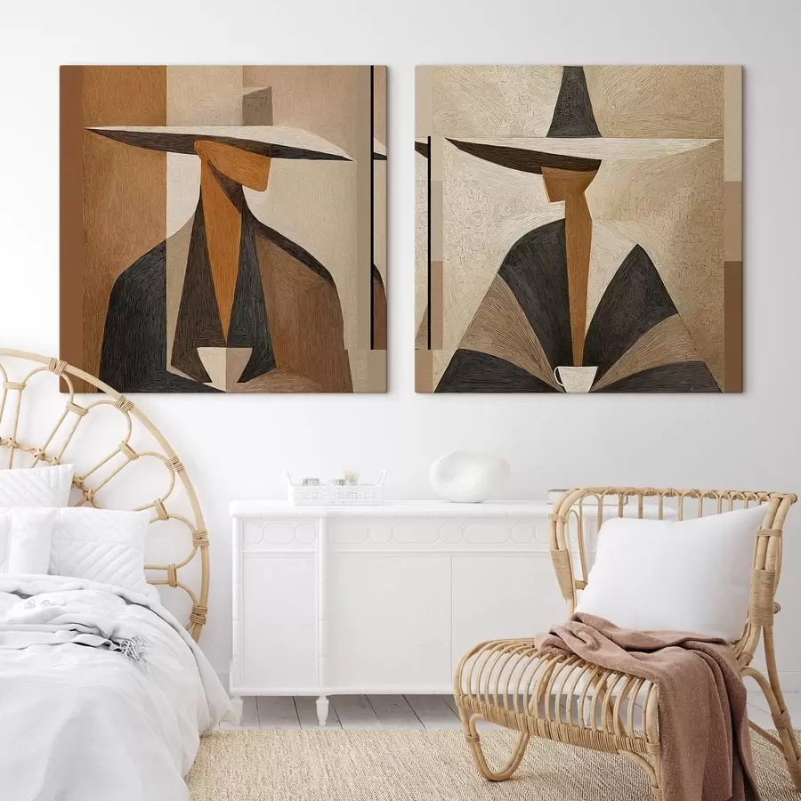 murales de pared Figura abstracta con sombrero m30018