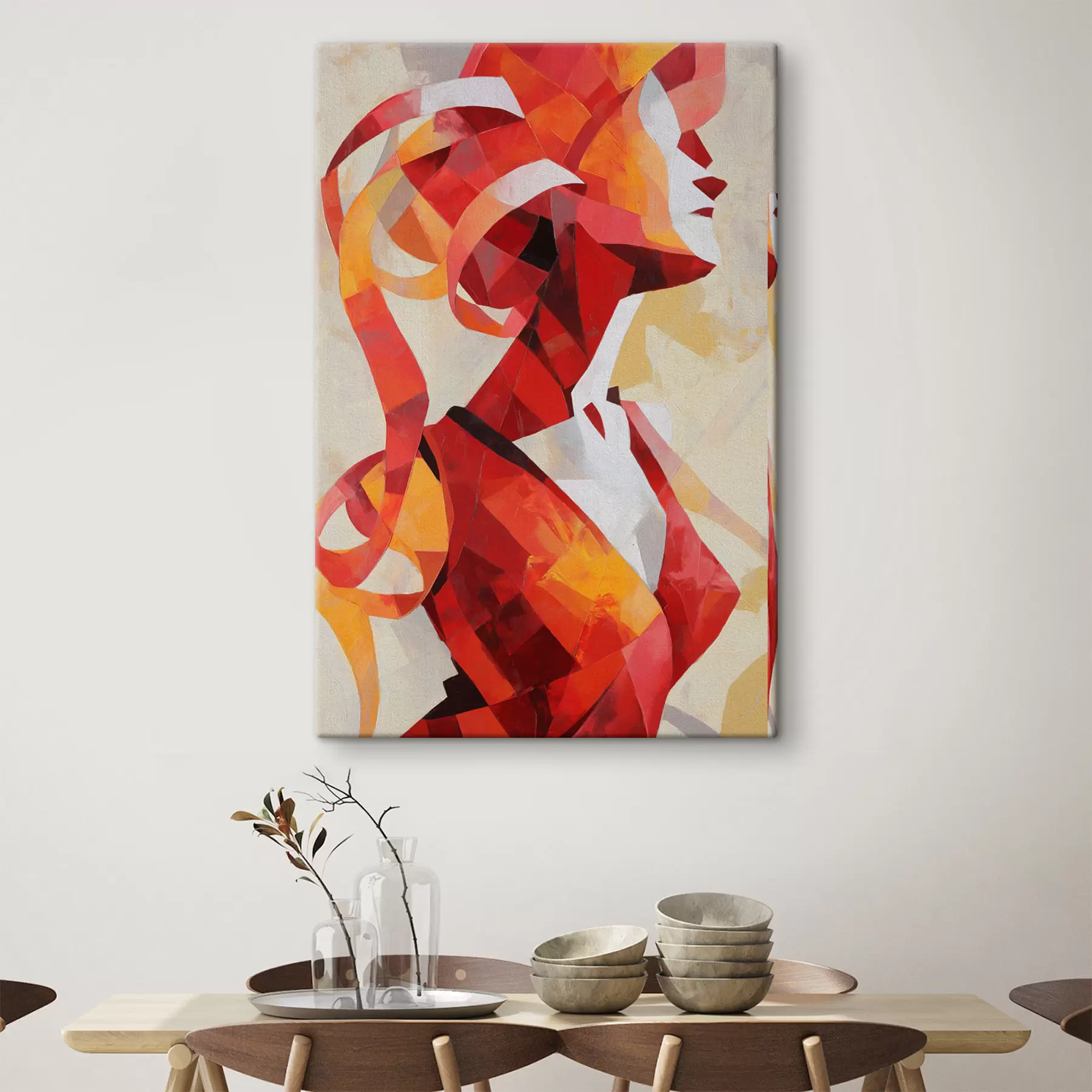 murales de pared Retrato abstracto de mujer s47832