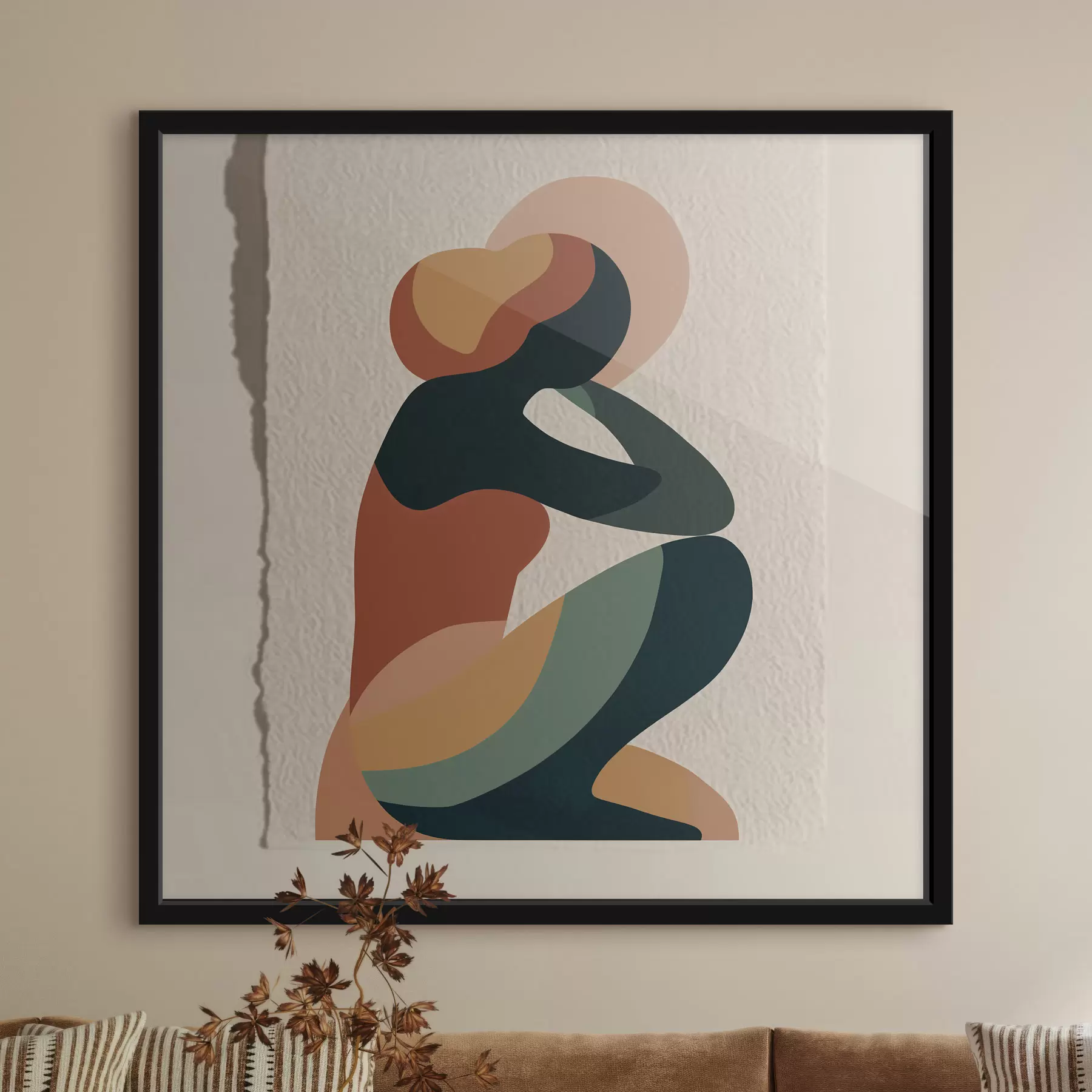 murales de pared Figura humana sentada f47840