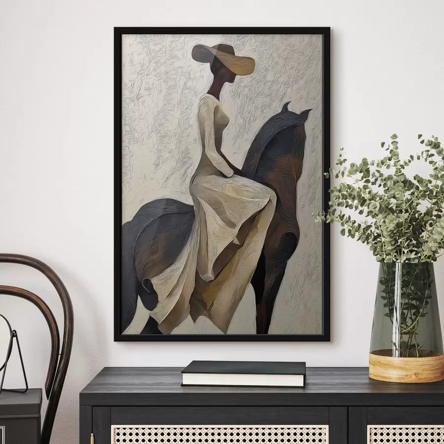 murales de pared Mujer a caballo f47844