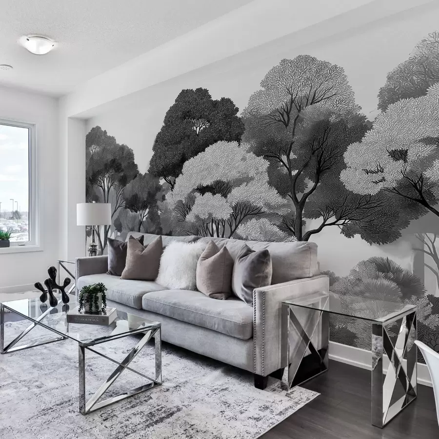 murales de pared Bosque caducifolio w05198v2