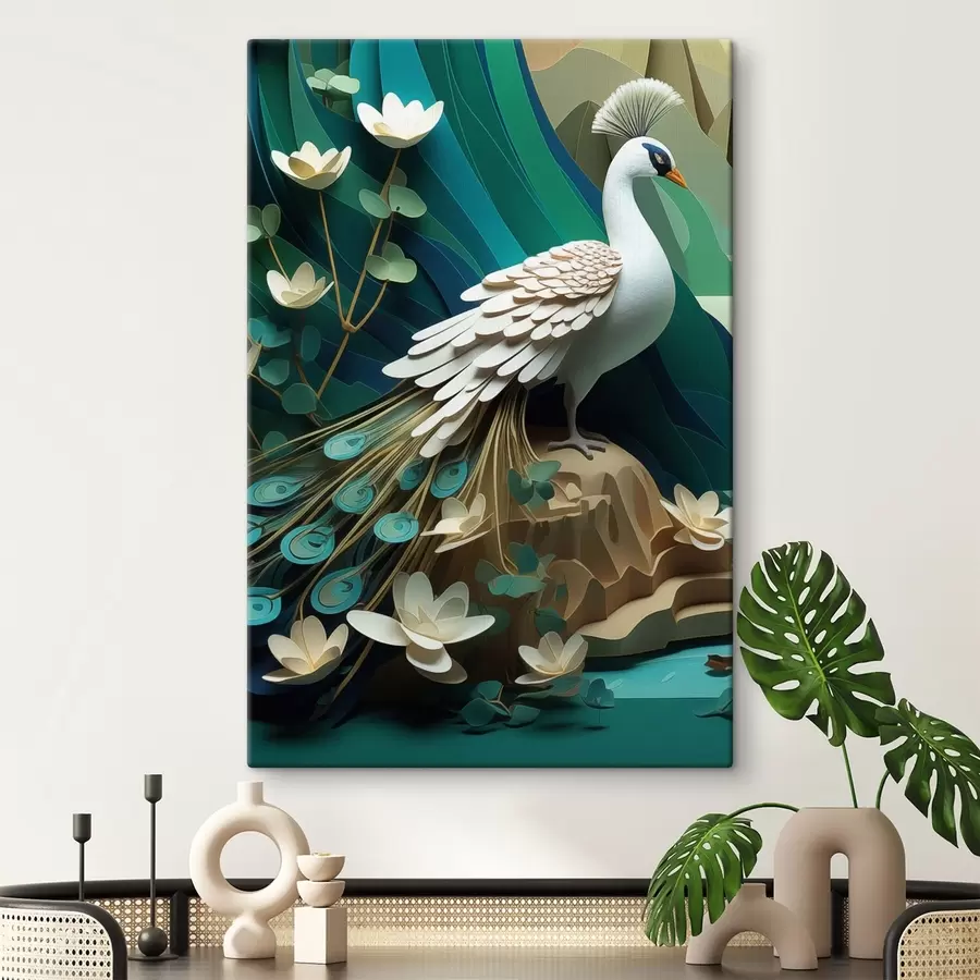 murales de pared Pavo real elegante s47900