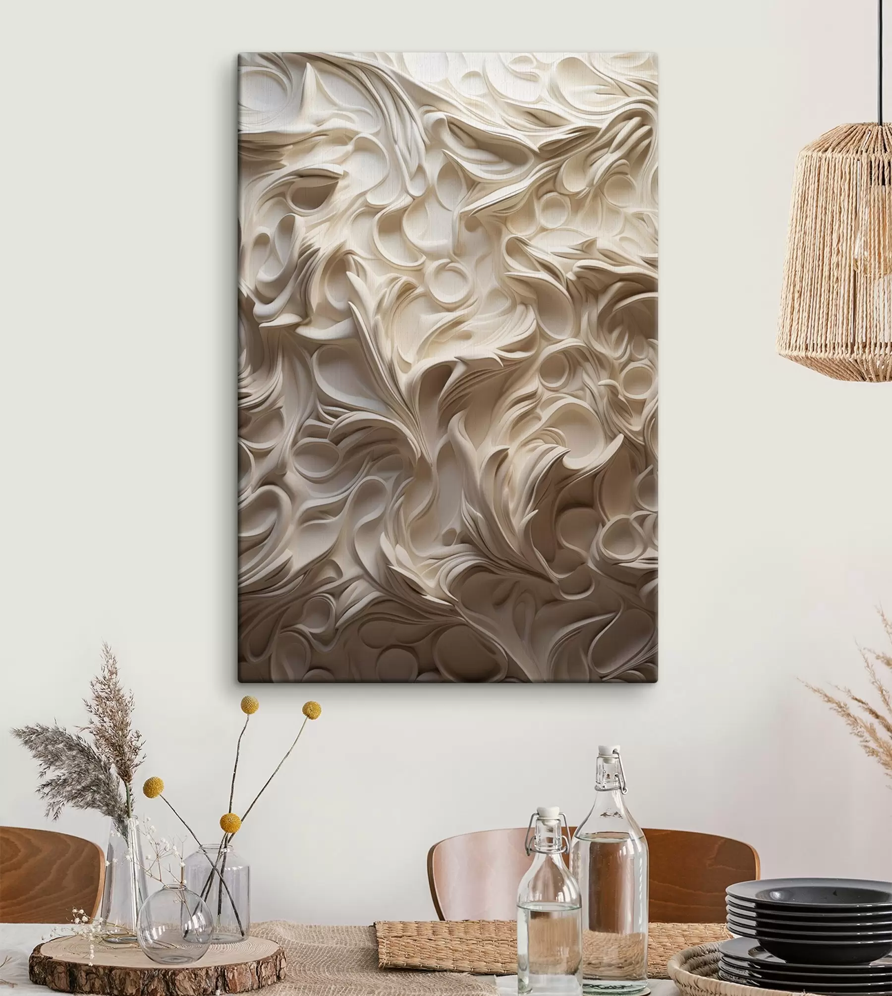 murales de pared Hermosos patrones, escultura de imitación s47902