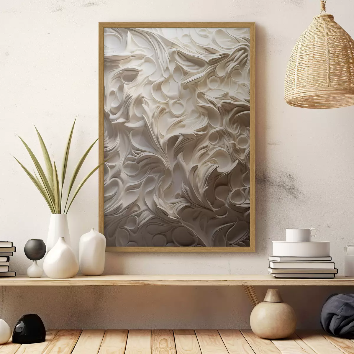Poster Hermosos patrones, escultura de imitación f47902
