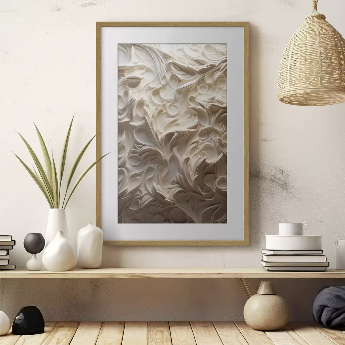 Poster Hermosos patrones, escultura de imitación f47902