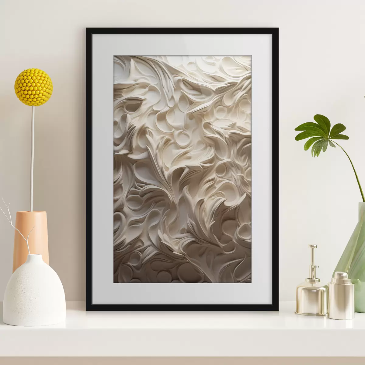 Poster Hermosos patrones, escultura de imitación f47902