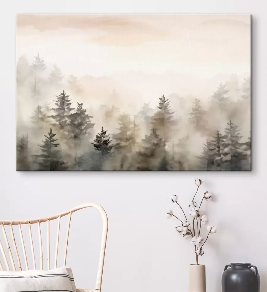 murales de pared Bosque en acuarela, imitación s47885