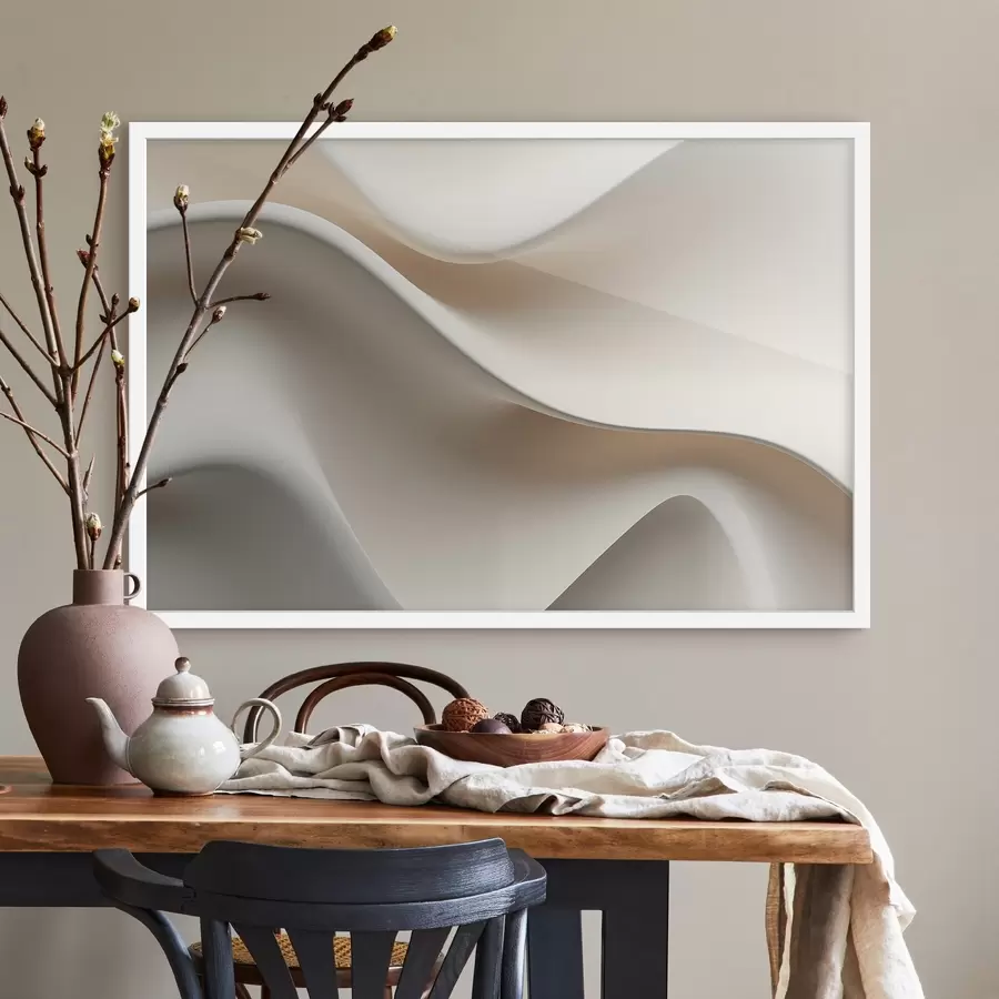 murales de pared Ondas volumétricas, imitación 3D f47886