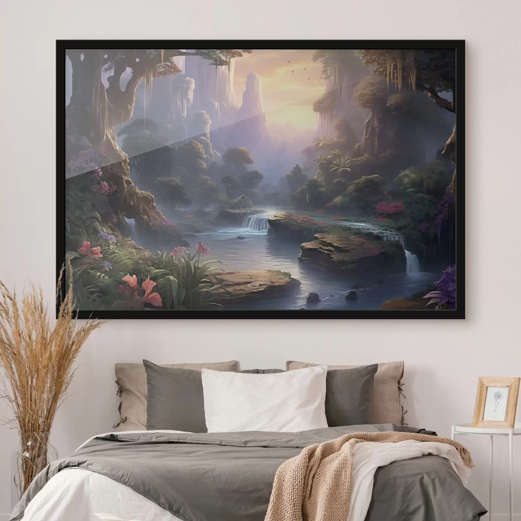 murales de pared Cascadas en un bosque de cuento de hadas f47893
