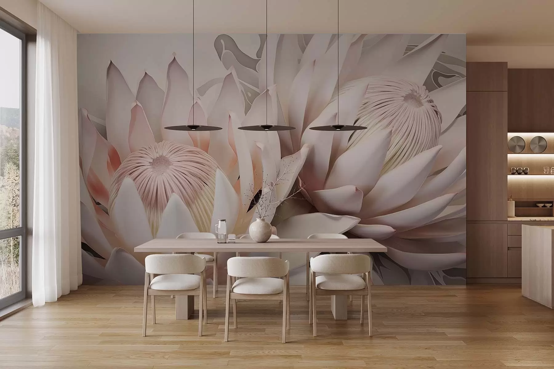 murales de pared Flores enormes, Protea w09692