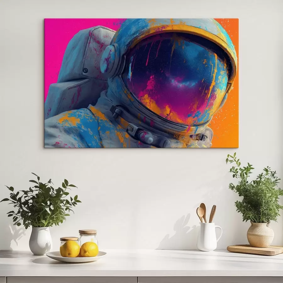 murales de pared Astronauta con un casco brillante s47905