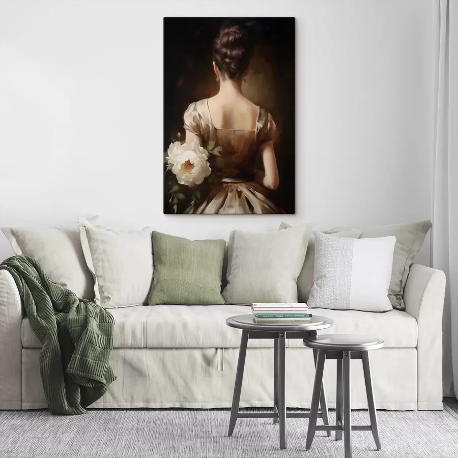 murales de pared Retrato femenino de espaldas s47921