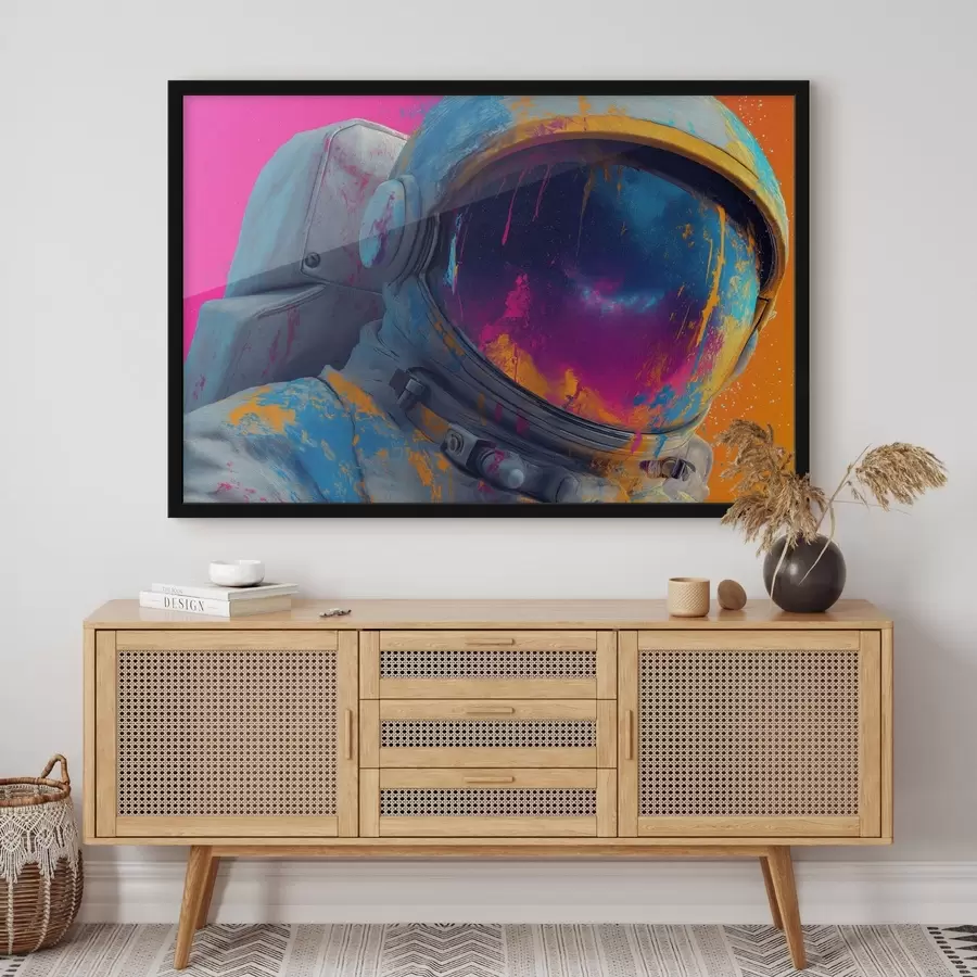 murales de pared Astronauta con un casco brillante f47905