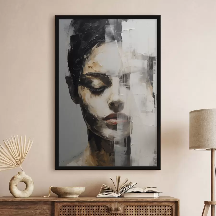 murales de pared Retrato femenino abstracto f47928
