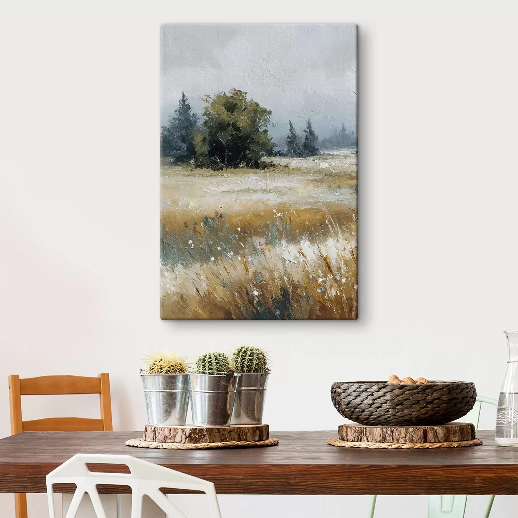 murales de pared Plantas de campo, imitación de pintura al óleo s48009