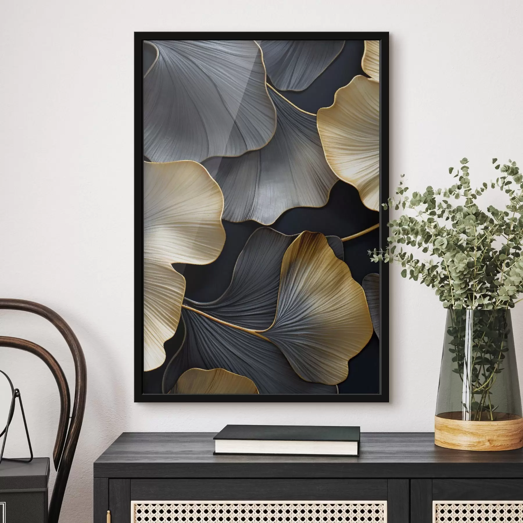 murales de pared Hojas de ginkgo f48006