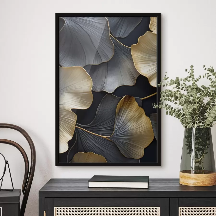 murales de pared Hojas de ginkgo f48006