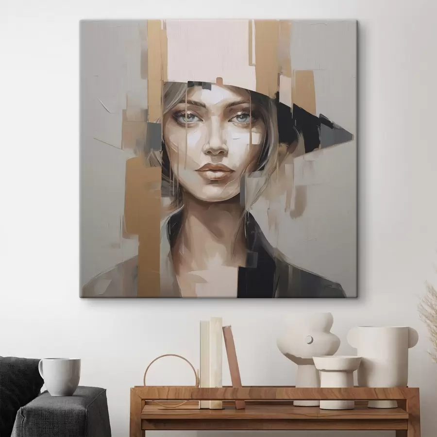 murales de pared Retrato abstracto de una niña s48050