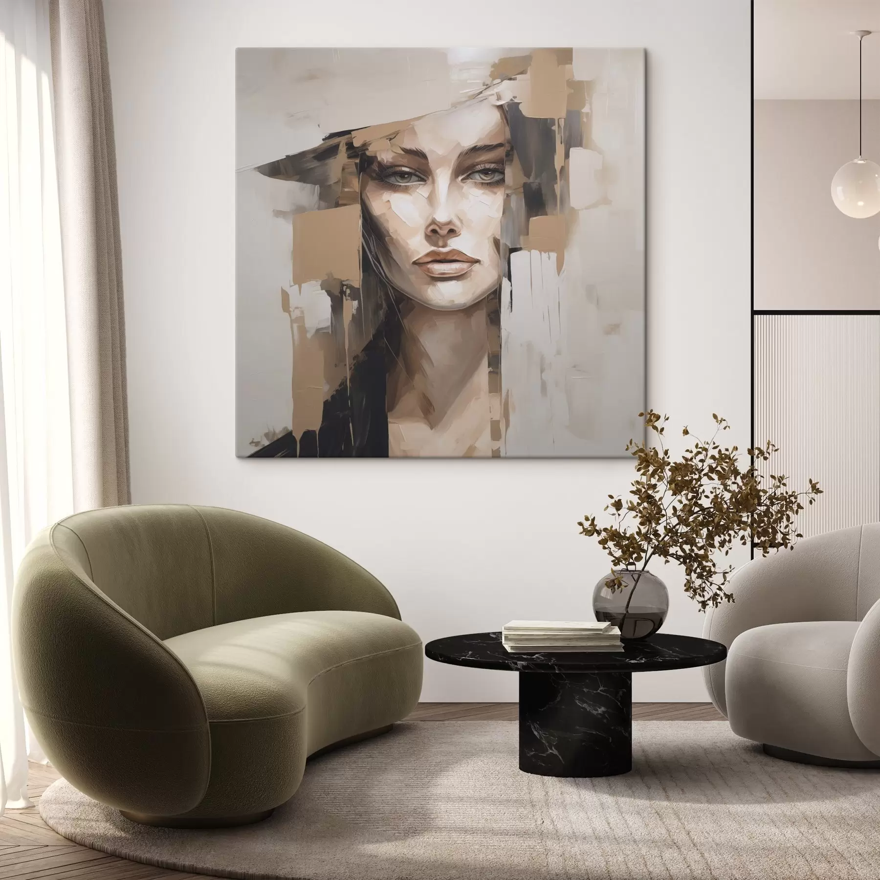 murales de pared Retrato abstracto s48051