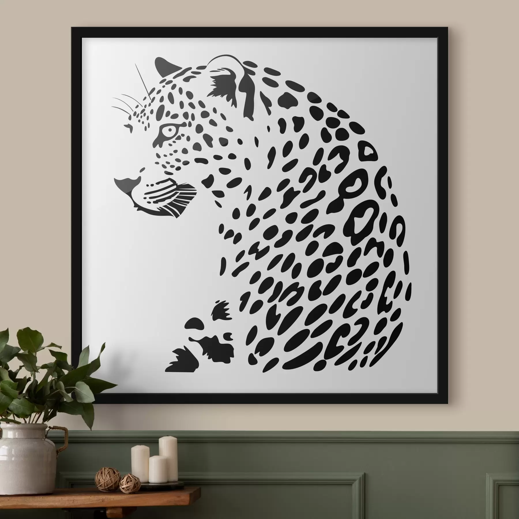 murales de pared Leopardo f48040