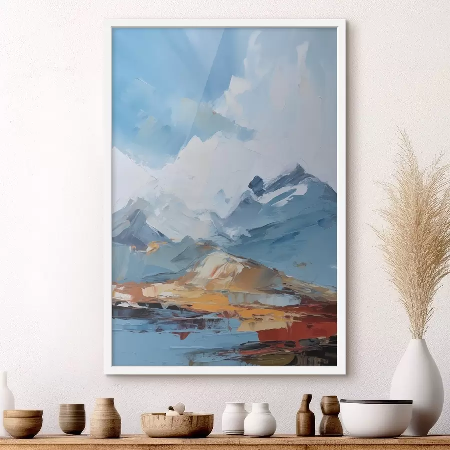 murales de pared Pintura de imitación de montañas f48045