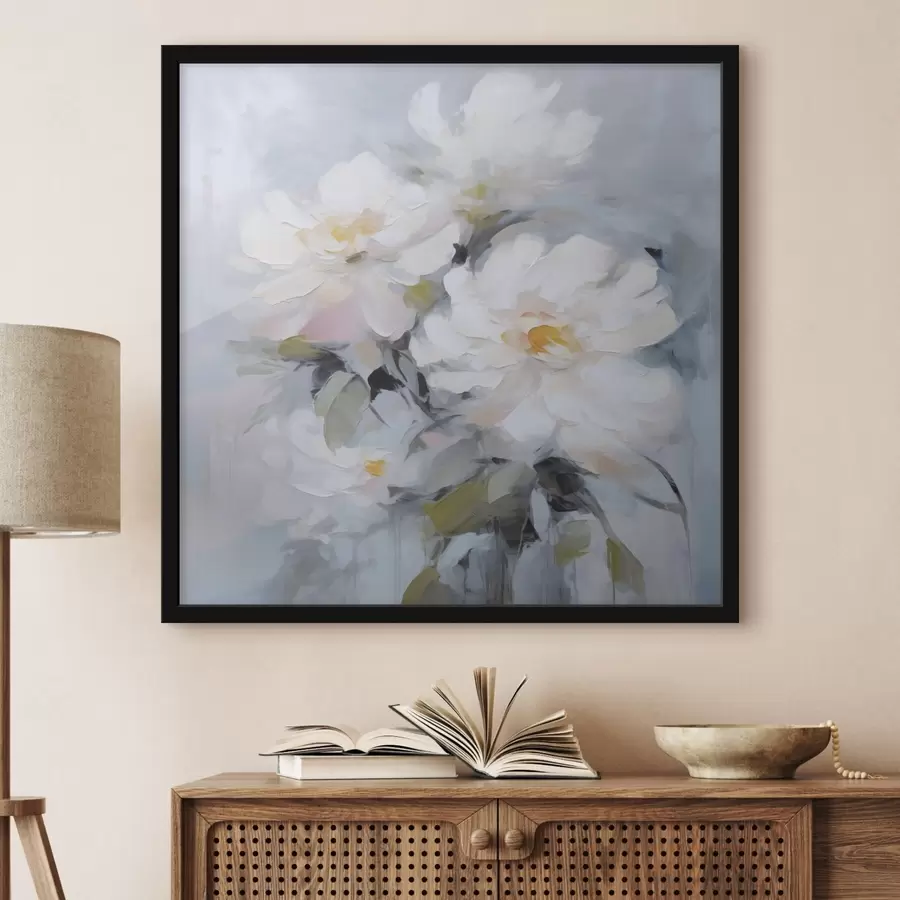 murales de pared Pintura imitación flores f48047