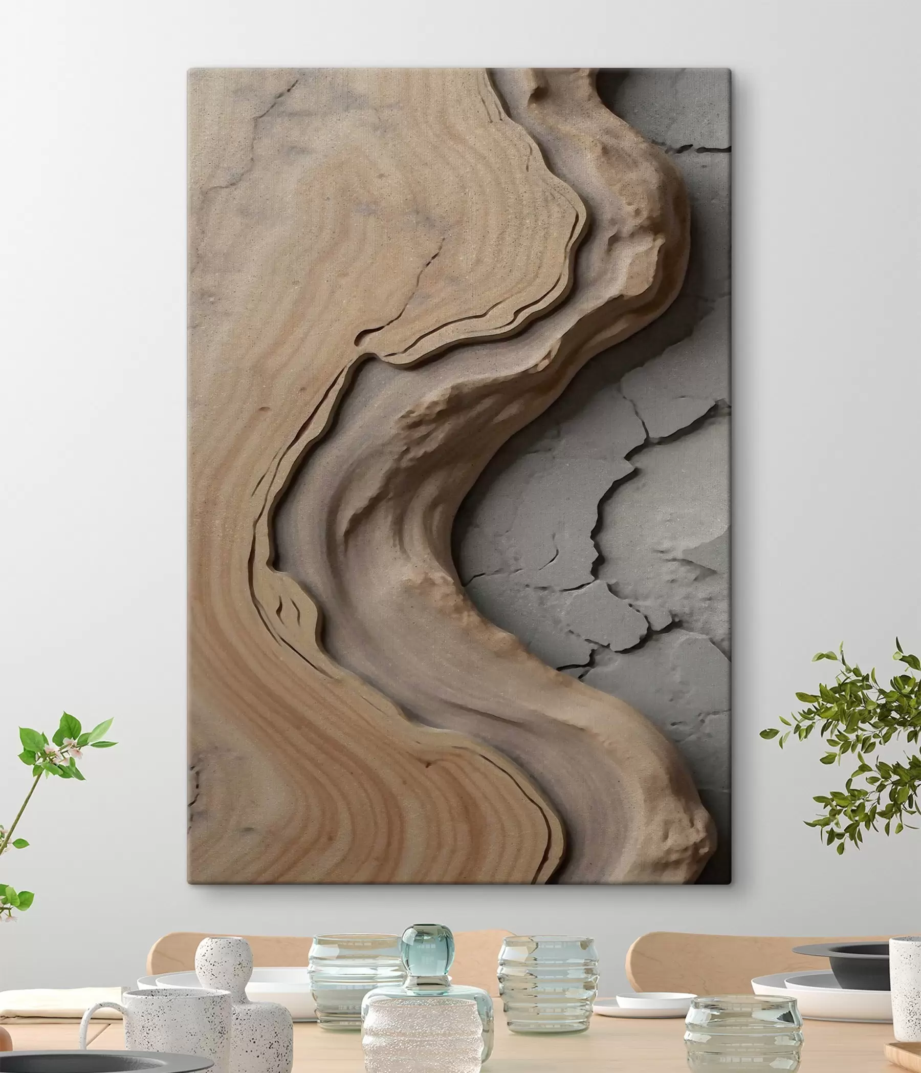 murales de pared Madera y hormigón, imitación s48105