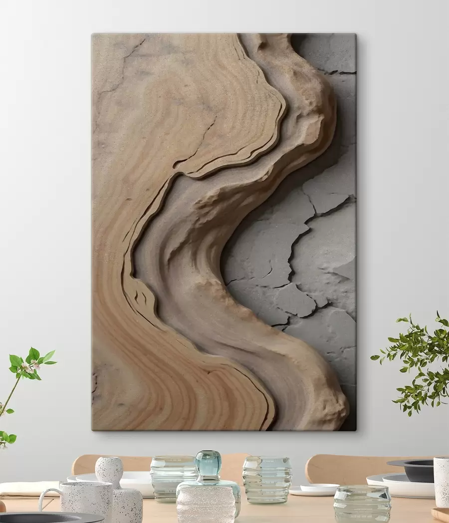 murales de pared Madera y hormigón, imitación s48105