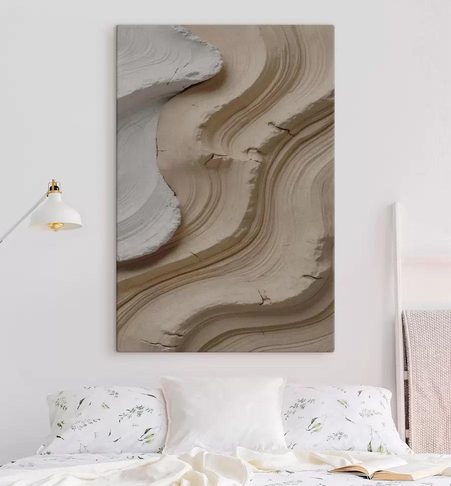 murales de pared Imitación de molduras claras y beige s48108