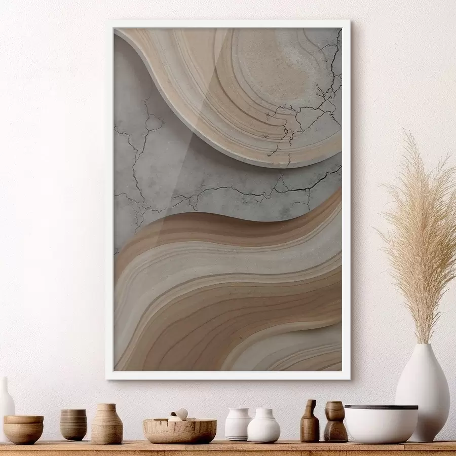 murales de pared Madera y mármol claro, imitación. f48103