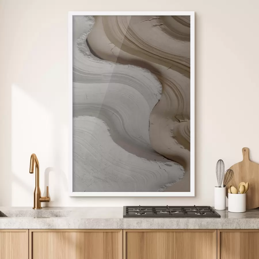 murales de pared Moldura clara y beige f48107