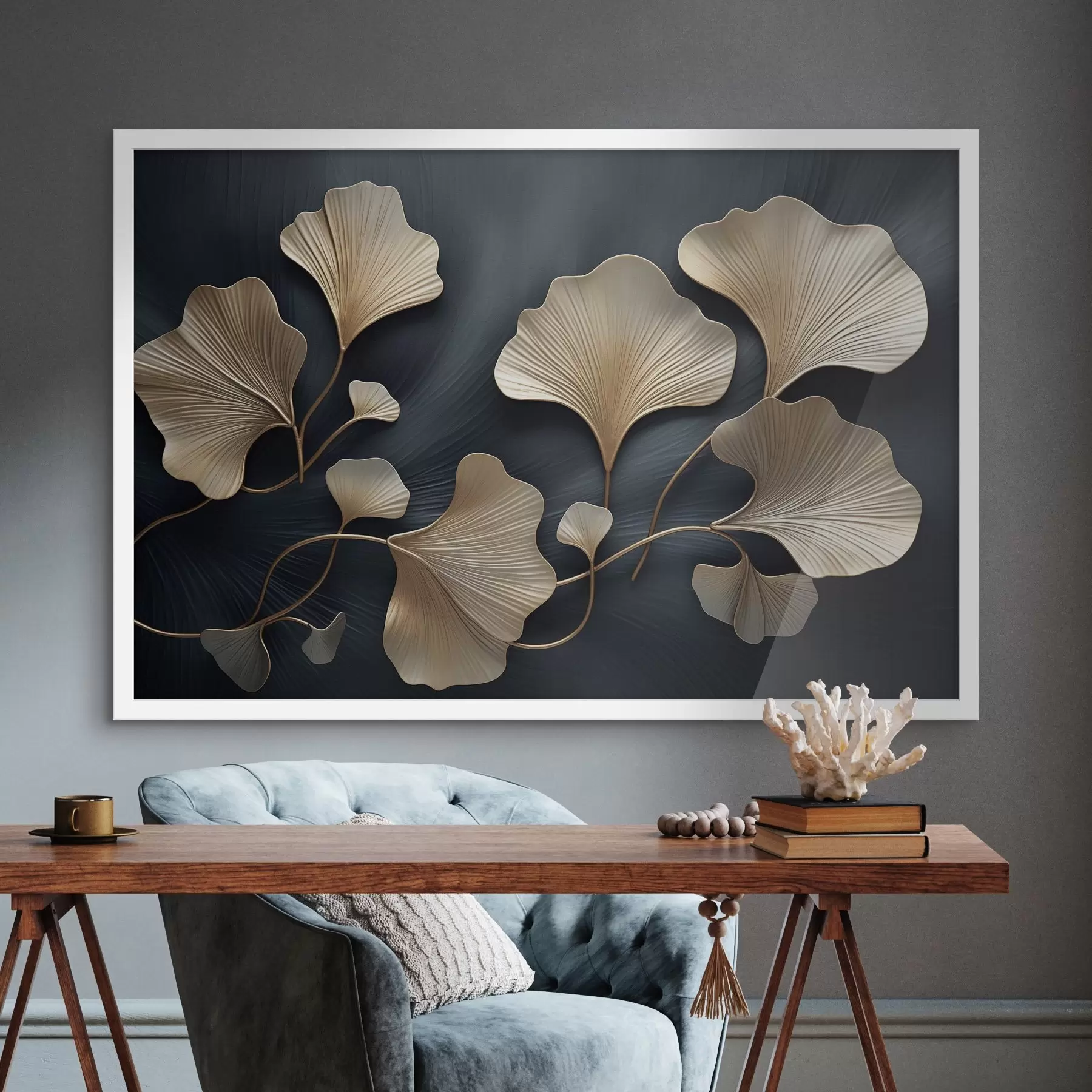 murales de pared Hojas de ginkgo f48109