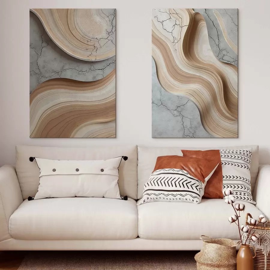 murales de pared Madera y hormigón, imitación m30078