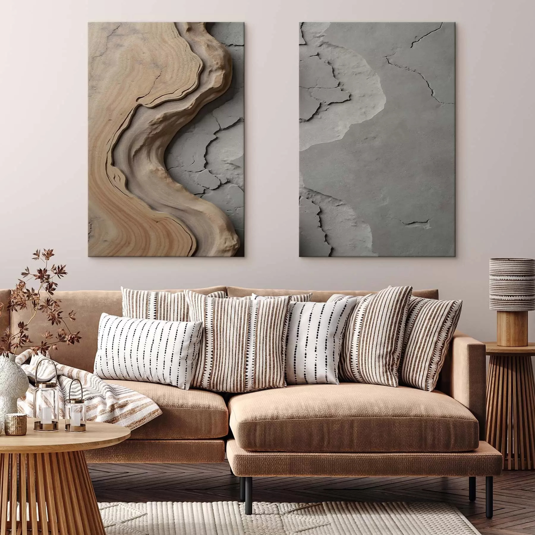 murales de pared Madera y hormigón, imitación m30079