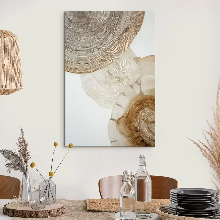 murales de pared anillos anuales abstractos de los árboles s47933