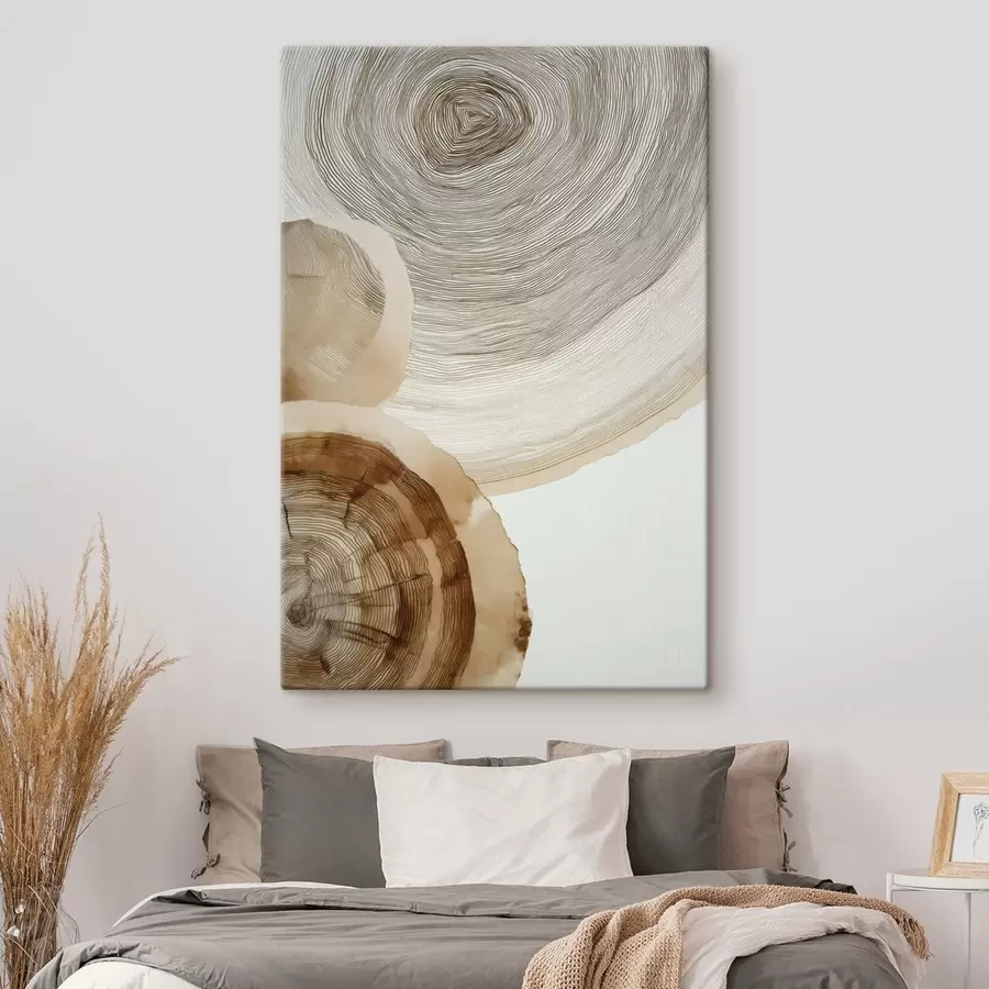 murales de pared anillos anuales abstractos de los árboles s47934