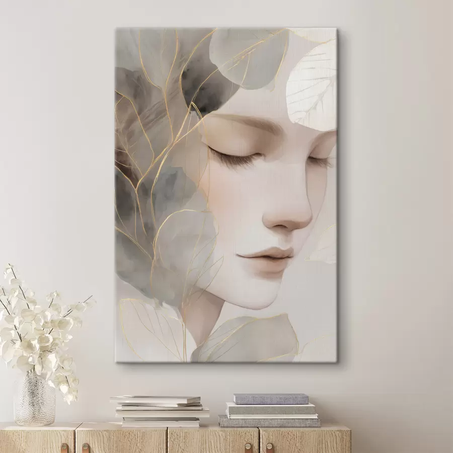 murales de pared chica entre las hojas s47937