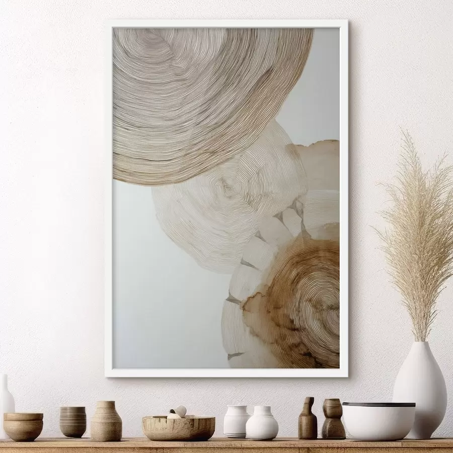 murales de pared anillos anuales abstractos de los árboles f47933